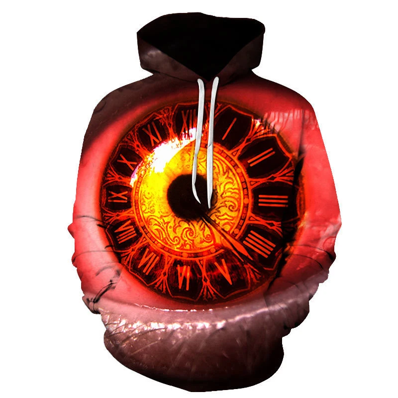 thumbnail image 1 of Sudadera con capucha con estampado de globo ocular en 3D para hombre, sudaderas casuales de manga larga con personalidad, sudaderas con capucha de gran tamaño para niños, ropa de calle, 1 of 4
