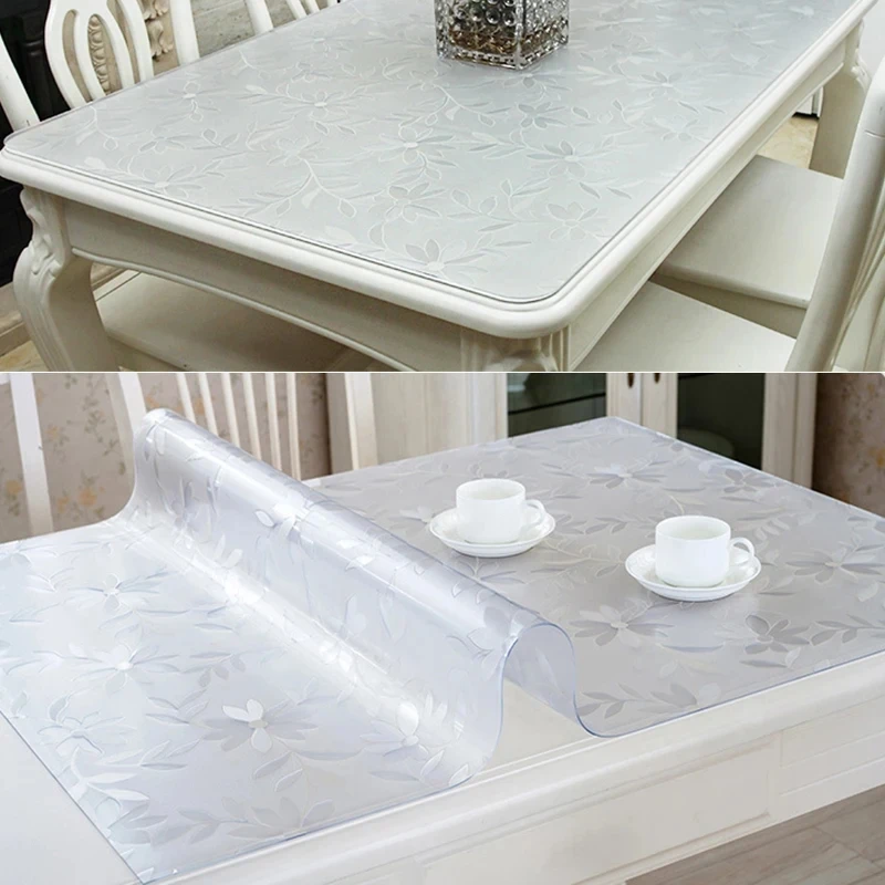 

PVC tablecloth transparent tablecloth/matte waterproof kitchen table cover