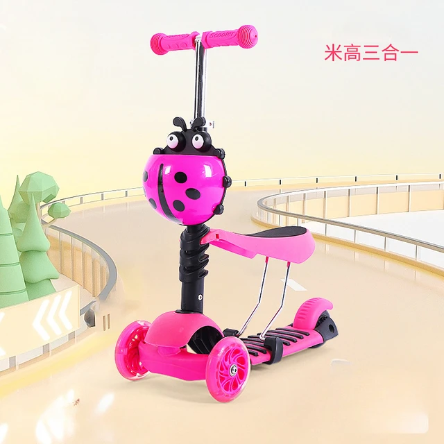 スクーター子供三合一-2-3-6歳の赤ちゃんは4輪の子供に乗ることができます