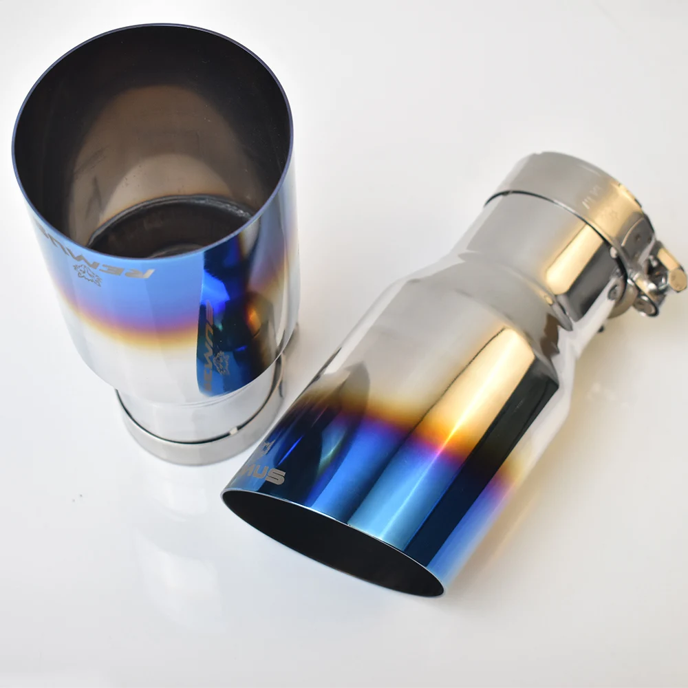 Stainless Steel Universal Exhaust System End pipe Car Exhaust Pipe Straight Muffler Tip 1 PC