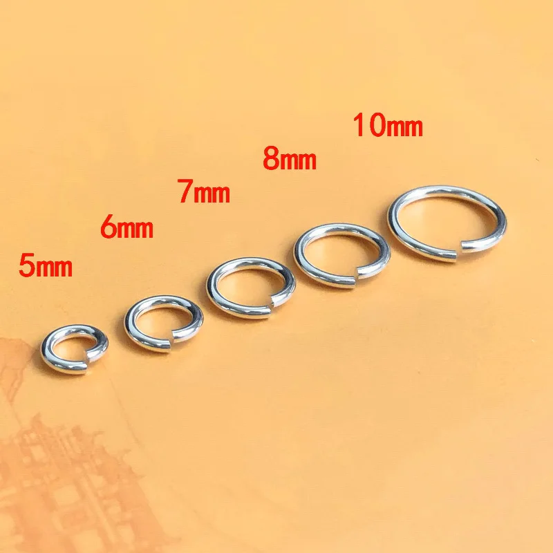 LUTER 1000pz Anelli Di Salto Aperti In Metallo Per Gioielli - O-Ring Argento (4mm, 5mm, 6mm, 7mm, 8mm, 10mm)
