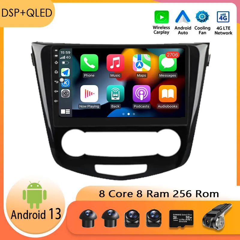 

Android 13 Car Radio For Nissan Qashqai J11 X-Trail Xtrail T32 Rogue Dualis 2013-2021 Player Multimedia DSP Support OEM BOSE 360