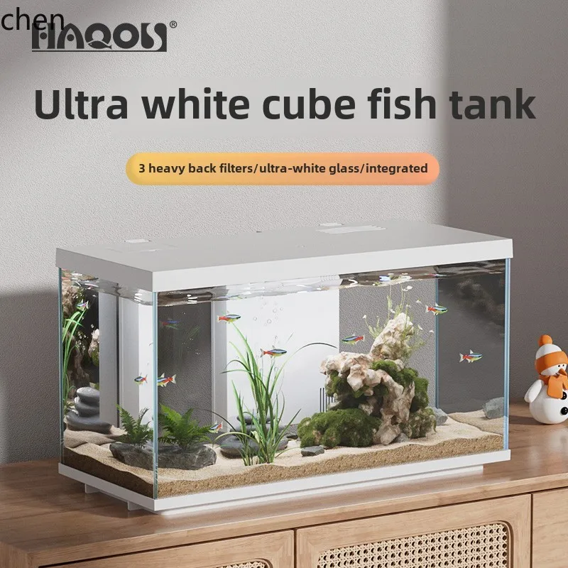 ZML ガラス水槽ホーム造園リビングルームデスクトップ生態水なし