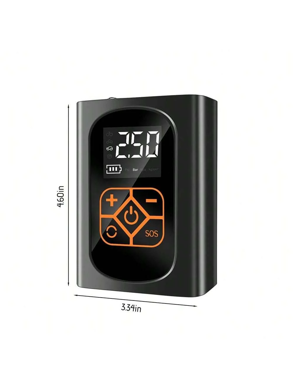 Portable Electric Car Air Pump Mini Wireless Tire Air Pump Inflator Compressor Suitable for Cars, Motorcycles and Bicycles
