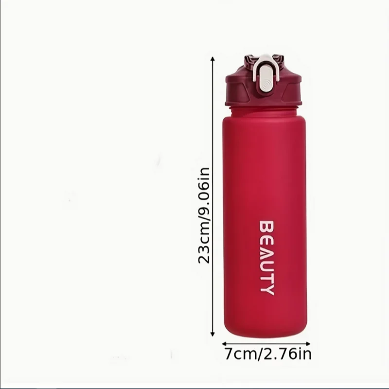600ml 대용량 무광 플라스틱 물병, 야외 스포츠 및 사무실 사용에 적합, 무광 스포츠 물병