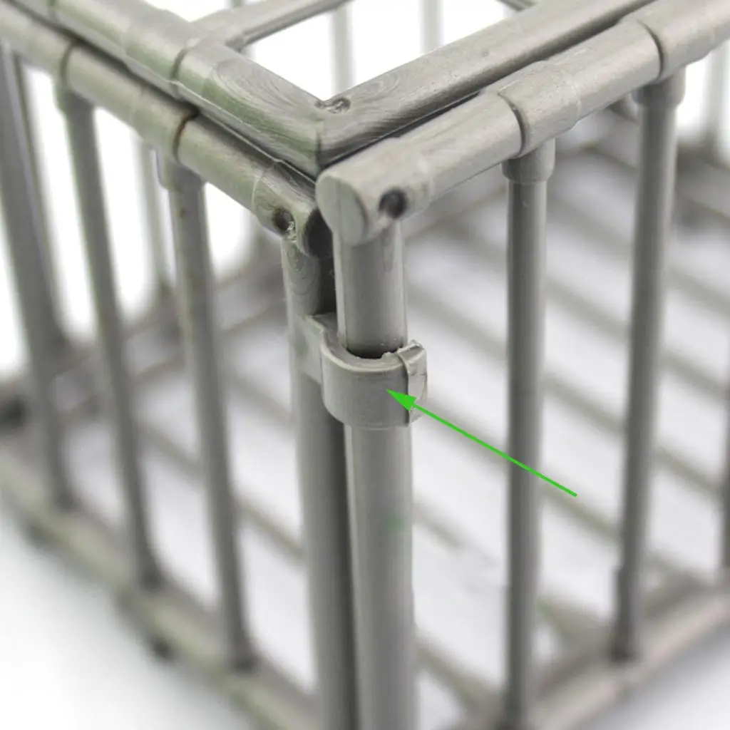 Cage Model Toy Silver for Handmade Model Room Children Adults