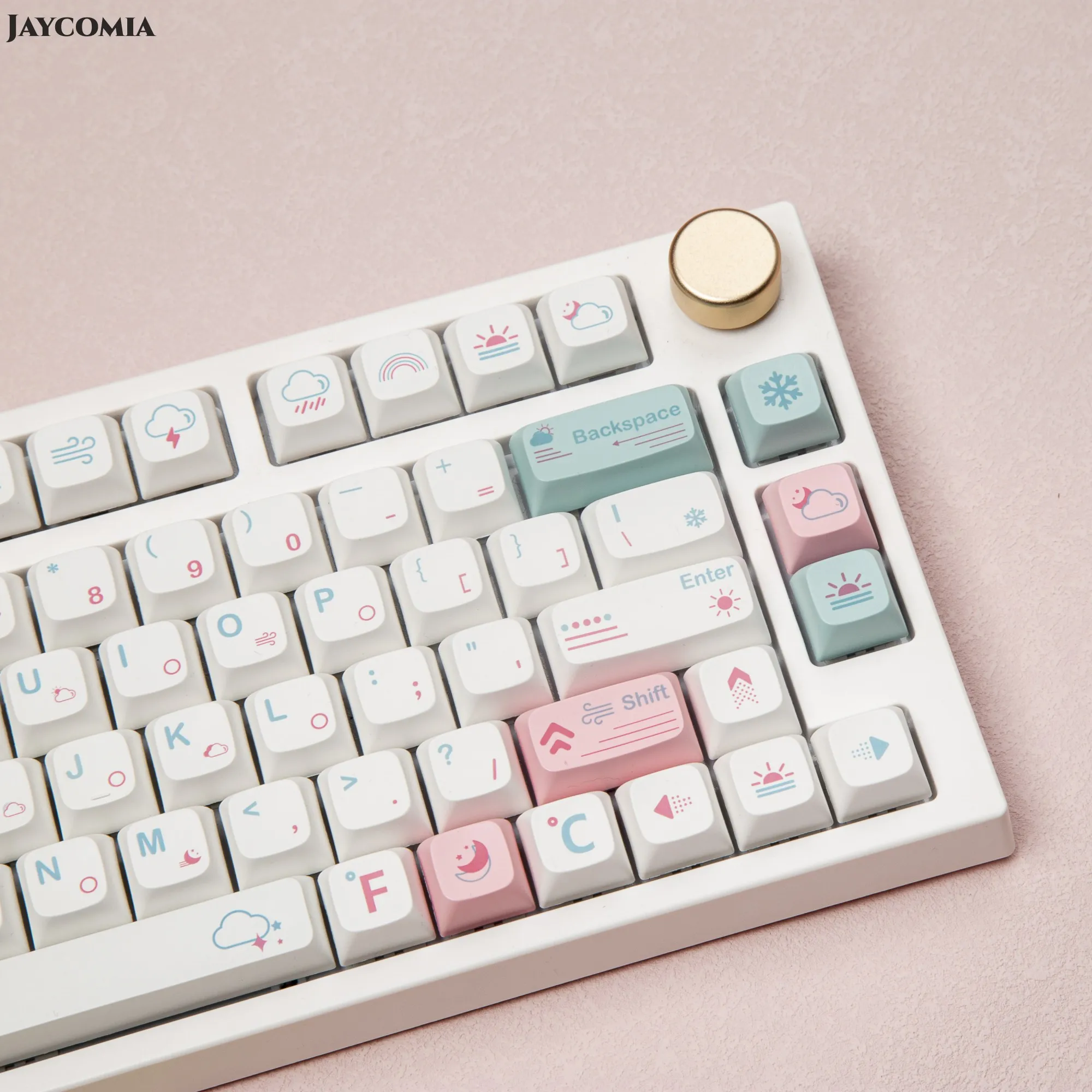 

JCM 132 Keys Japanese PBT Keycap XDA Profile DYE-SUB Cute Pink Keycaps For DIY Mechanical Keyboard Custom 61 84 64 68 108 Set