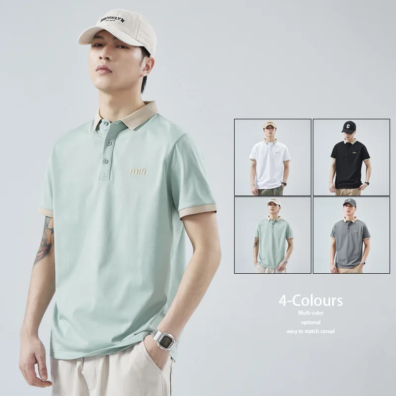 

2024 New Summer Polo Shirts Business Casual Short Sleeve Breathable Short Sleeve Polo Shirts For Men
