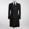 Customized Beaded Crystals Men's Jackets Sequins Wedding Groom Tuxedos Dinner Party Prom Blazers Slim Long Coats For Men Clothes 2