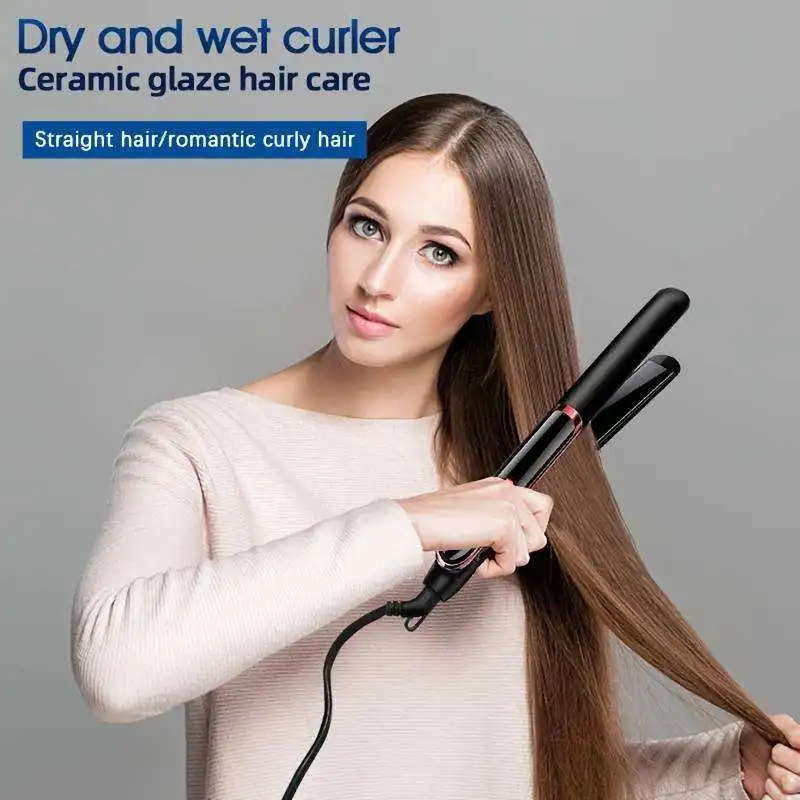 Profession elle Haar glätter Locken wickler elektrische Schiene Flacheisen negative Ionen gerade Lockens tab Platten Wellpappe Haarpflege