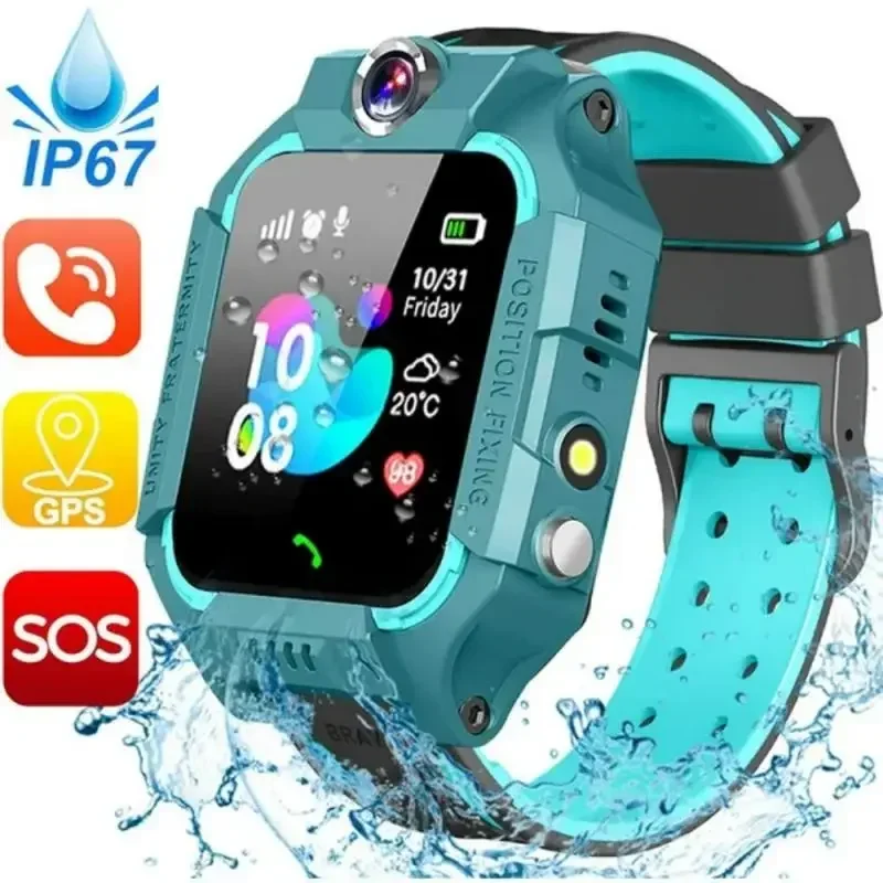 어린이용 GPS WIFI 2G SIM 카드 2024 Q19, 어린이 스마트 워치 LBS 추적기 SOS 카메라, 어린이 음성 스마트워치, SIM 카드 포함