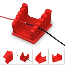 Soldering Wire Holder 2.5x2.2x1.4in Plastic Red For 30AWG-12AWG Wire Soldering Wire Tin Lead Clamps Parts
