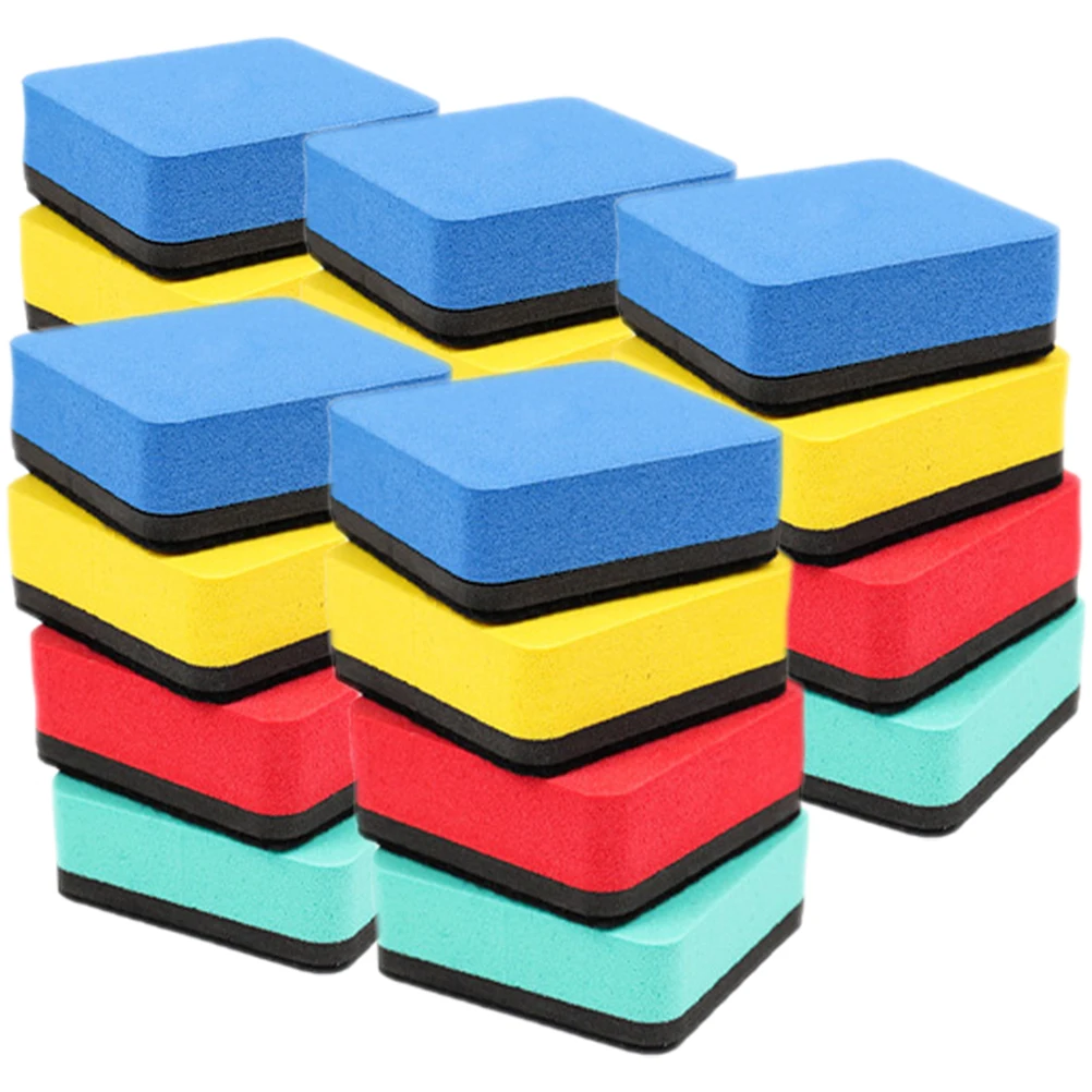 20Pcs Magnetic Whiteboard Eraser Dry Eraser For White Board Dry Erase School EVA Felt Cloth Color White Board For Magnetic Whiteboard Erasers,Dry Erase Whiteboard