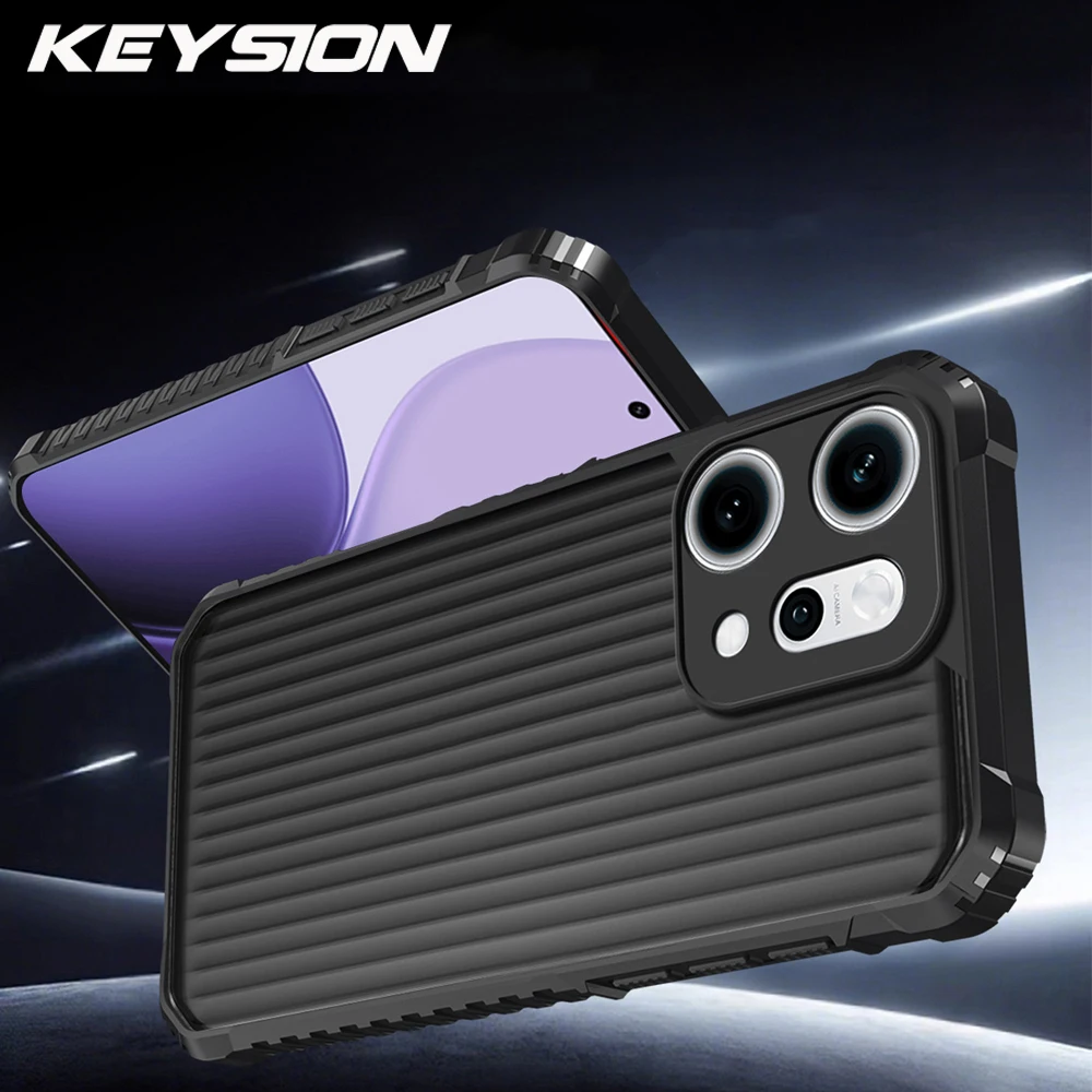 KEYSION Heavy Duty Shockproof Phone Case - Soft Silicone + PC Translucent Matte Cover