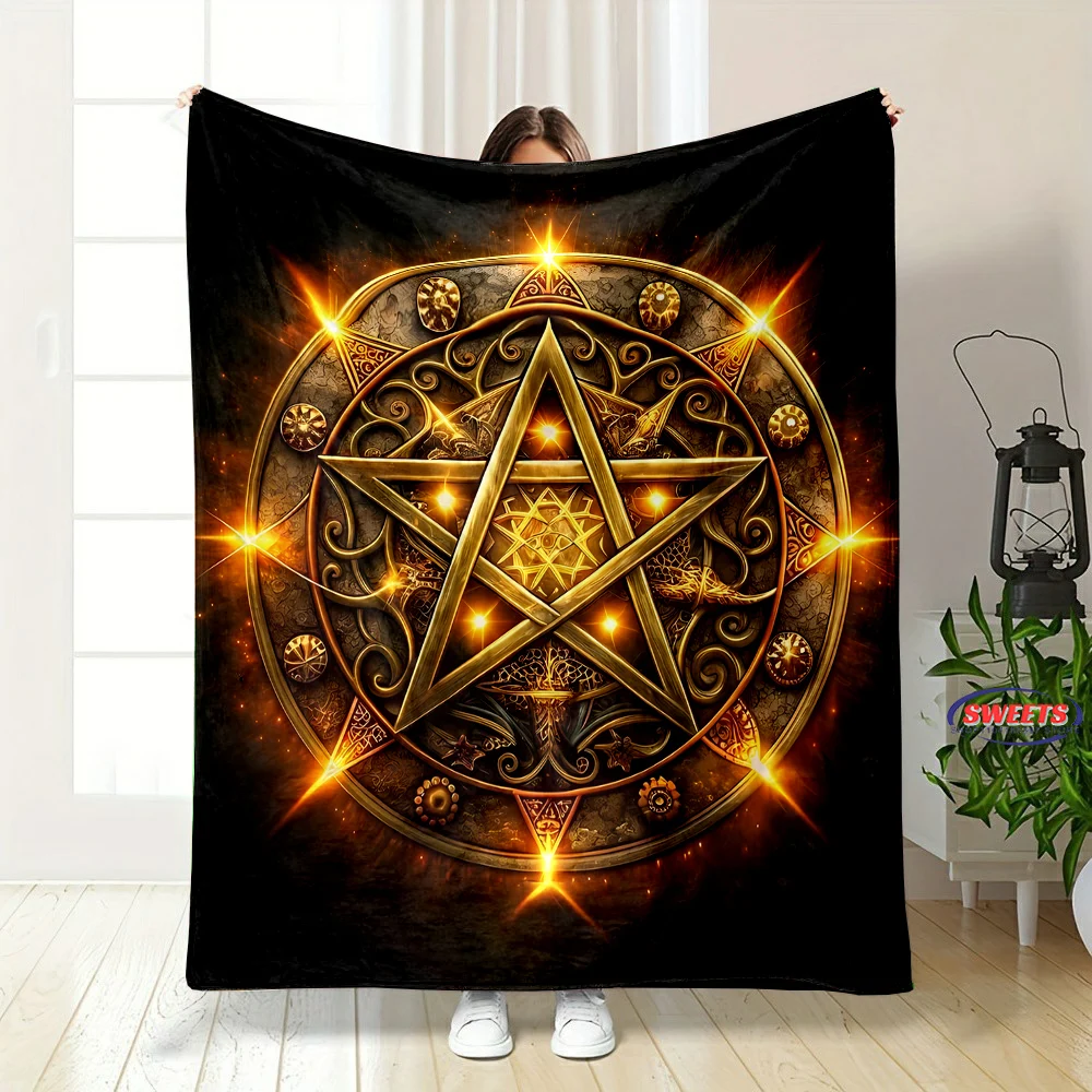 Pentacle Symbol Goat Head Soft Flannel Blanket for Bed Bedroom Sofa Picnic,Warm Throw Blanket for Cover Outdoor Leisure Nap,Gift 4