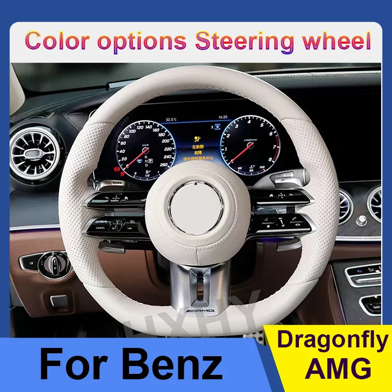 

Upgrade Alcantara Leather Steering Wheel Customized LED For Benz Mercedes AMG A B C E GLS GLA S C63 W205 W204 W213 2012-2021