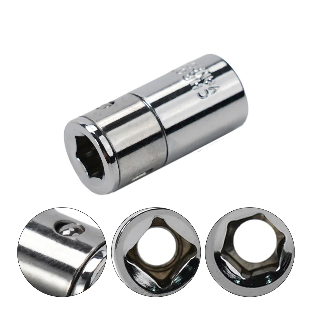Ratchet Socket Adapter Universal 1/4" Square Drive To Hex Socket Converter Impact Driver Drill Adapter Chuck Wrench Parts