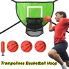 Trampoline Basketball Hoop Set Mini Basketball Hoop for Kids Waterproof Sunscreen Soft Material Basketball Goal Set For Children 1