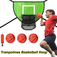 Trampoline Basketball Hoop Set Mini Basketball Hoop for Kids Waterproof Sunscreen Soft Material Basketball Goal Set For Children 1