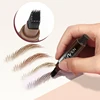 Eyebrow Tint Pencil With Large Brush Head Natural Hairline Modification Press Type Eyebrows Dye Pen Anti Smudging 3
