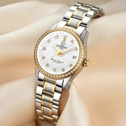 CARNIVAL Brand Mechanical Watch for Women Ladies Luxury Rose Gold Silver Automatic Watches Waterproof Luminous Sapphire Reloj
