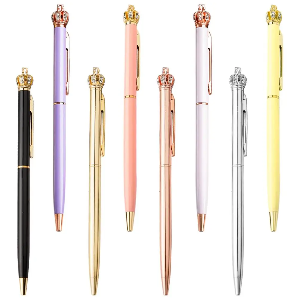 20pcs/Lot Small Crown Ballpoint Pen Custom Advertising Gift Pen Stationery Wholesale Custom Logo School Supplies Wholesale