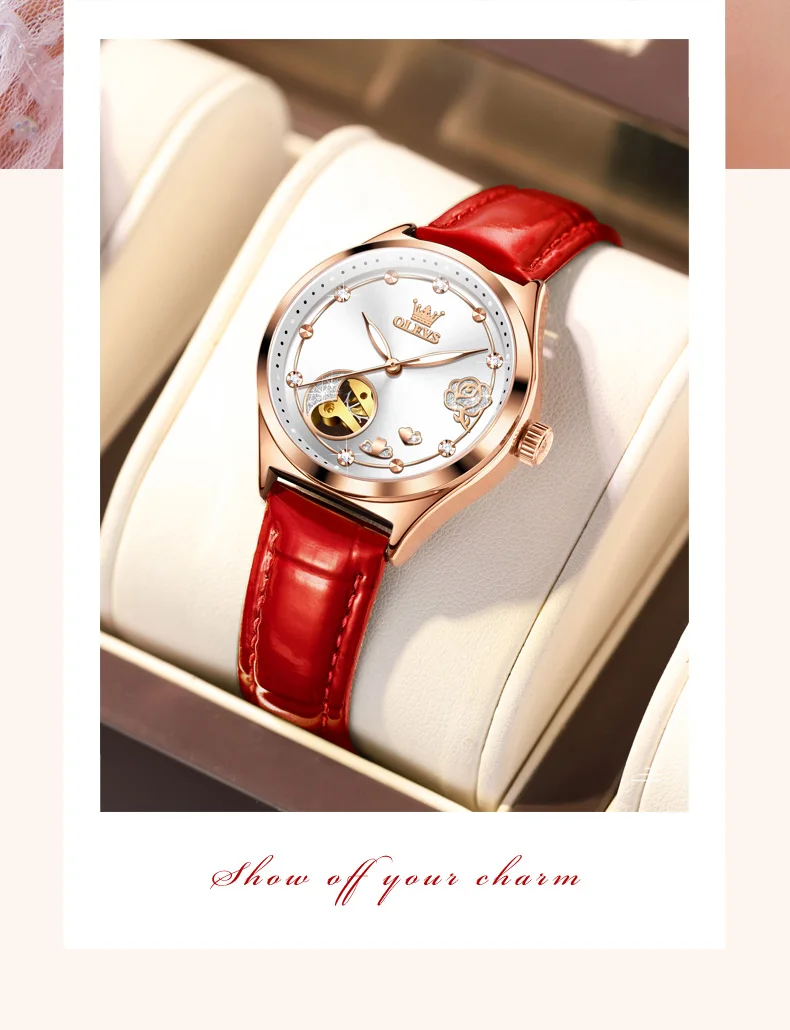 OLEVS 6601 Luxury Women's Mechanical Watch description image 4