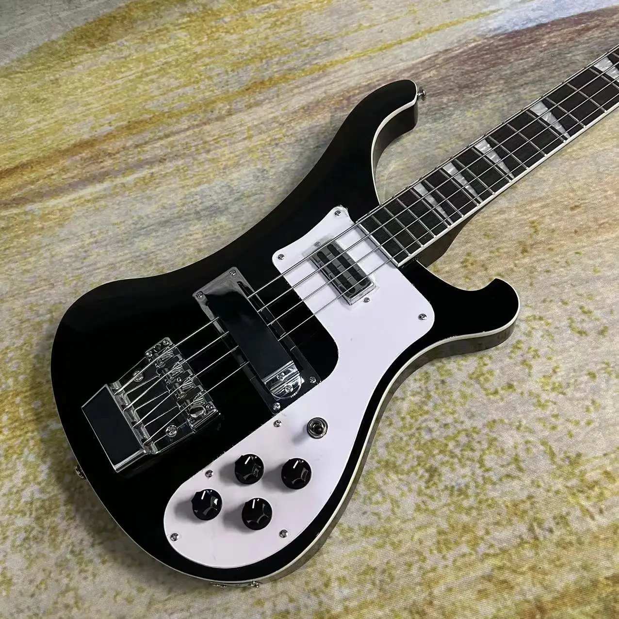 

Басовая электрическая гитара Rickenbacker 4003 черного цвета, корпус из липы, подставка из розового дерева, 6-струнная гитара, скрипка, бесплатная доставка