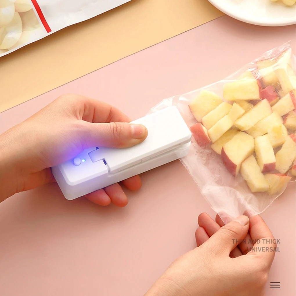 2 in 1 Mini Bag Sealer Portable Heat Sealers Rechargeable Handheld