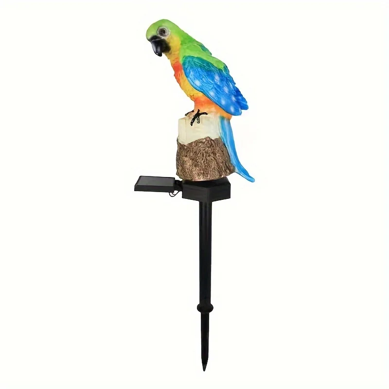Solar Parrot Floor Insert Statue Light Parrot Outdoor Garden Waterproof LED Lights For Walkway Yard Lawn Landscape Decorative 5