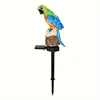 Solar Parrot Floor Insert Statue Light Parrot Outdoor Garden Waterproof LED Lights For Walkway Yard Lawn Landscape Decorative 5
