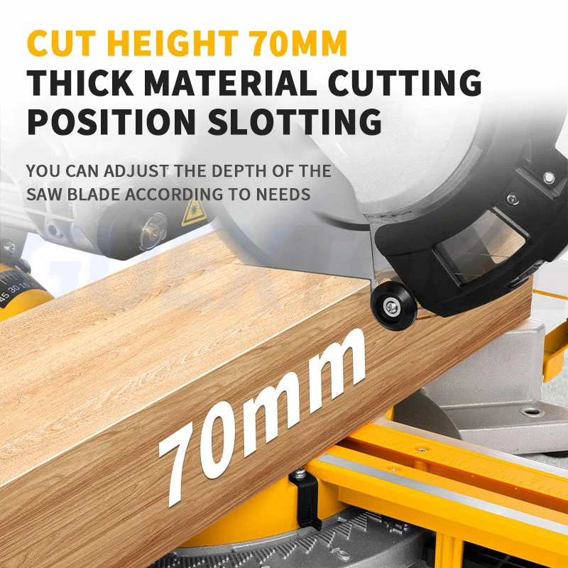 Cutting Saw 8 Inch High Precision Miter Saw Pull Rod Push Pull Sawworking Rod Aluminum Sawing Machine Oblique Cutting