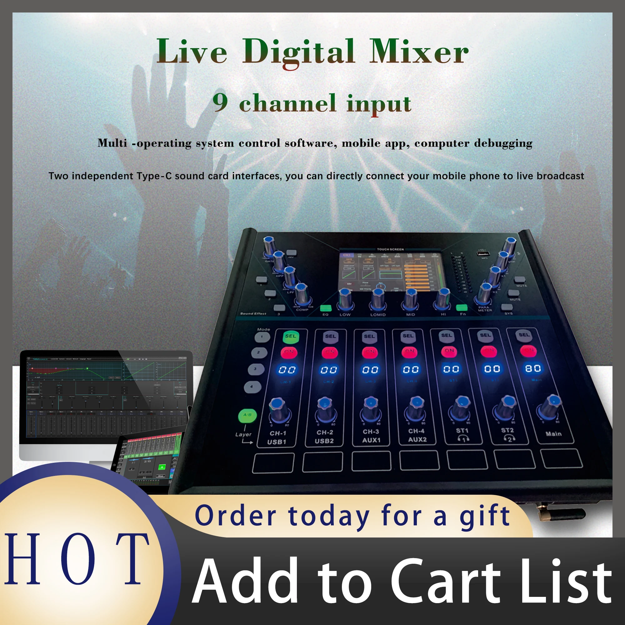 Professionele DSP Audioprocessor - Galm & Equalizer Professionele DSP Audioprocessor - Galm & Equalizer
