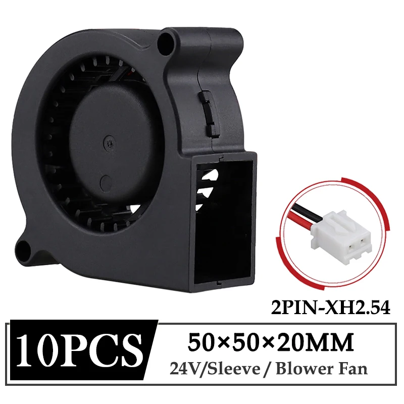 10Pcs Lot Gdstime 5020 Blower 24V 50mm Brushless Turbine Blower Fan 