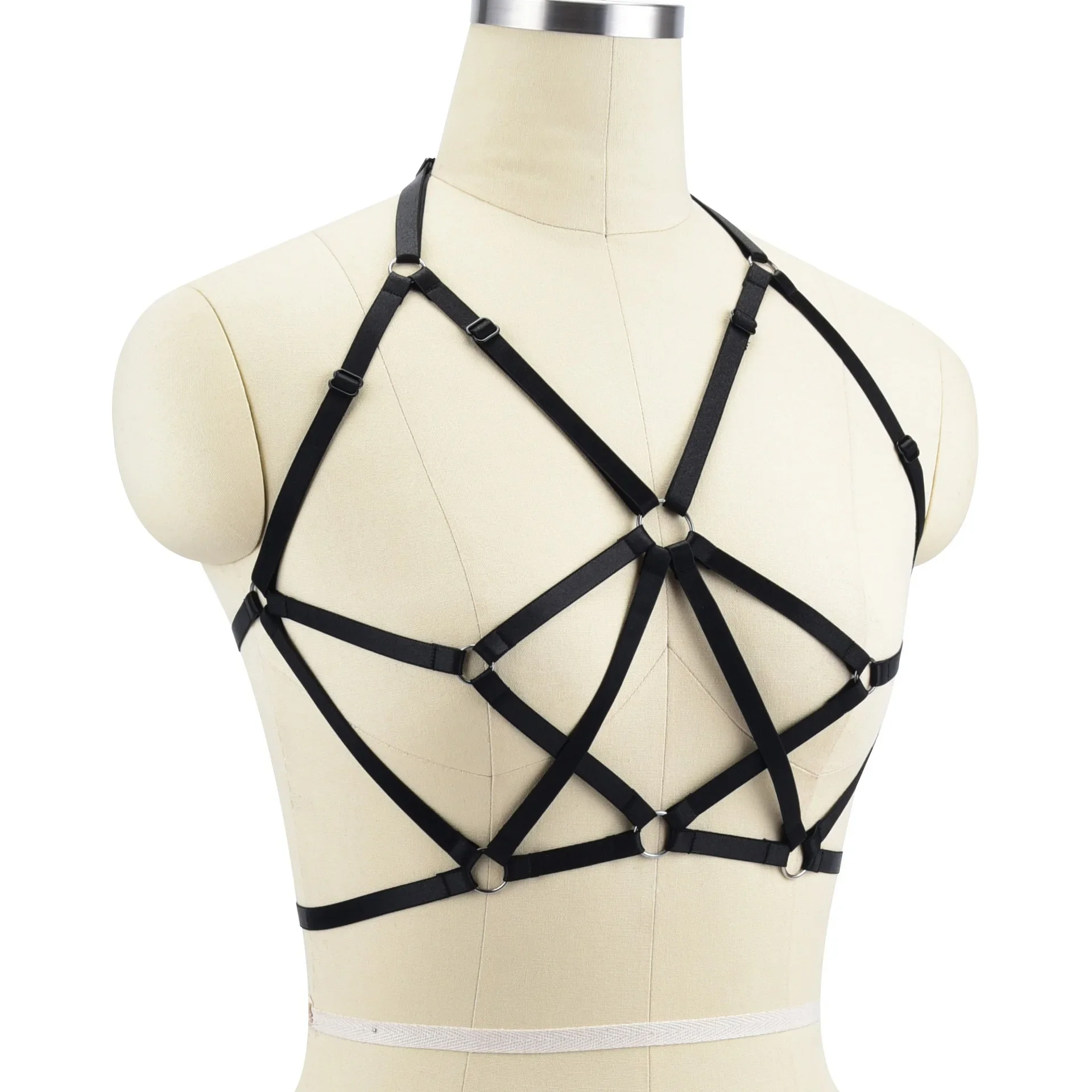 Sexy Fashionable Elastic Strap Hollow out Wire Bra Attractive Underwear Bandage Design for Special Occasions And Intimacy