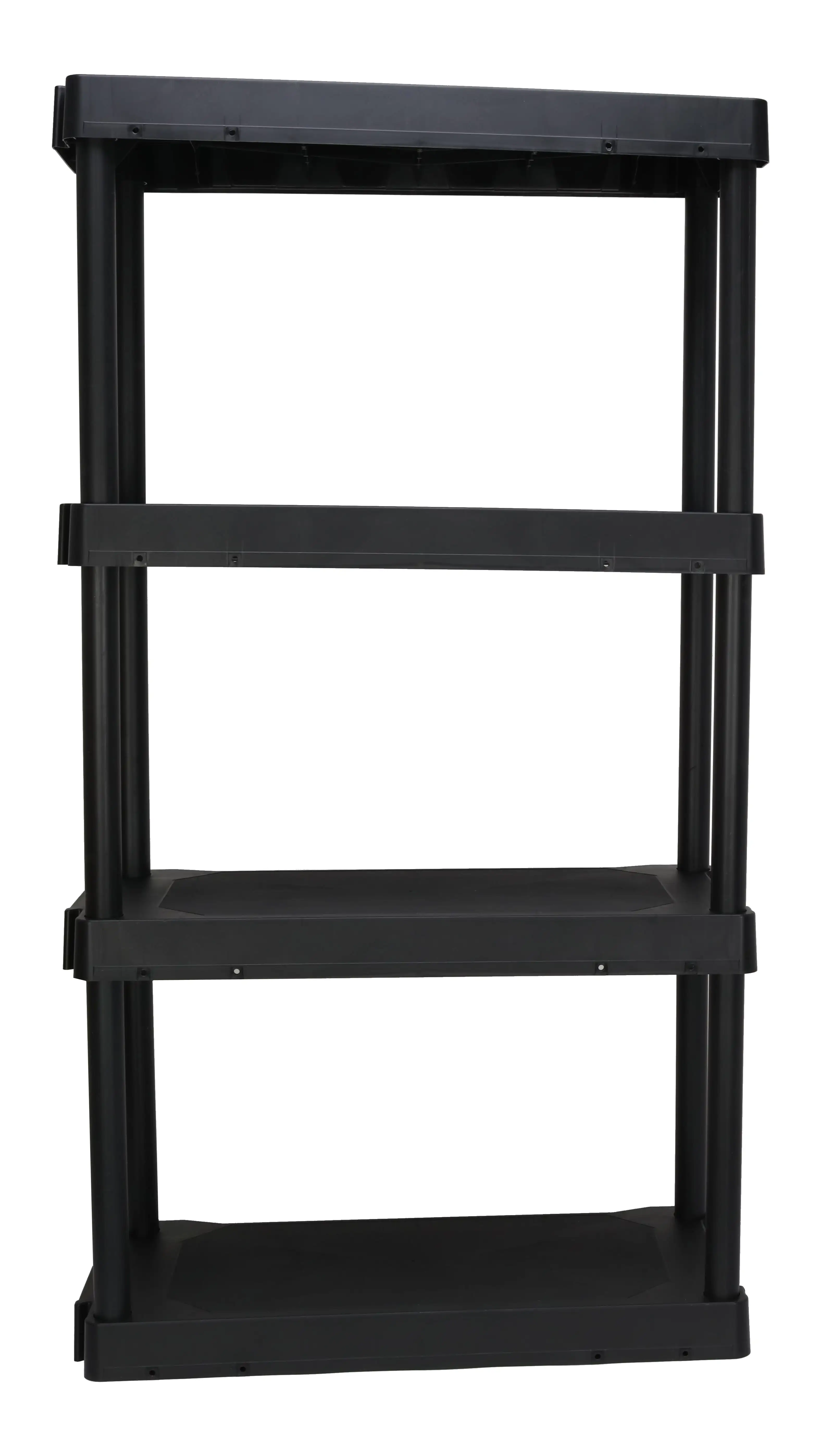 Black Plastic 4-Tier 56.2" H x 30"" W x 13.8" D, 280lb Total Capacity 4