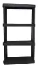 Black Plastic 4-Tier 56.2" H x 30"" W x 13.8" D, 280lb Total Capacity 4