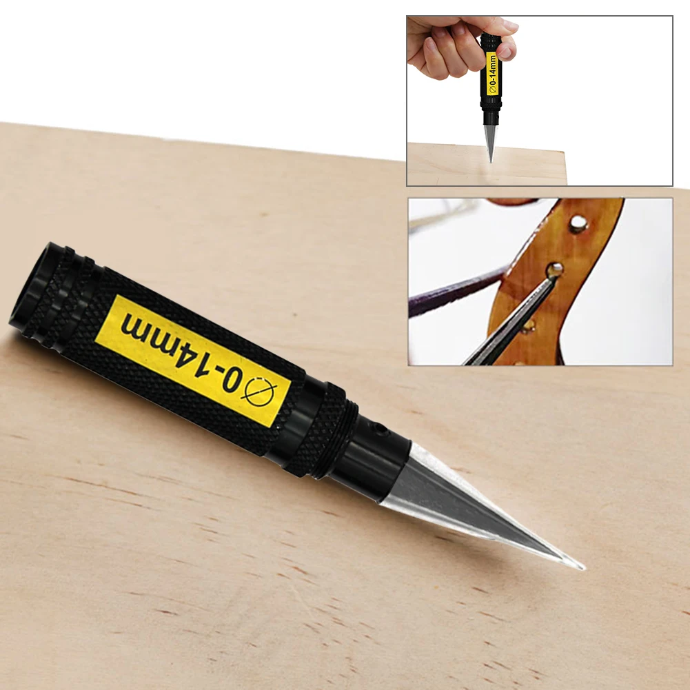 0-14mm Drill Puncher Hss Reamer Steel Reamer Tools Metal Expanding Reamer Head Bevel Design Reaming Knife Drill Tool for RC Car Ship Aircraft Model