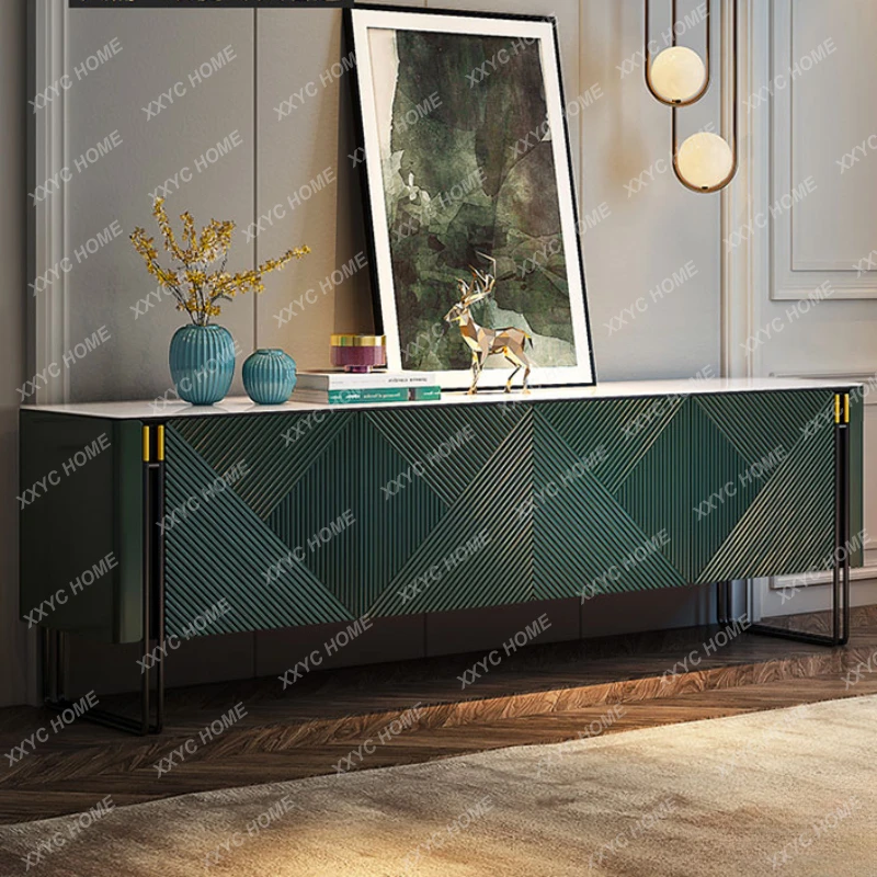 

TV Cabinet Modern Simple Coffee Table Combination Floor American Living Room Home TV Stand Heightened