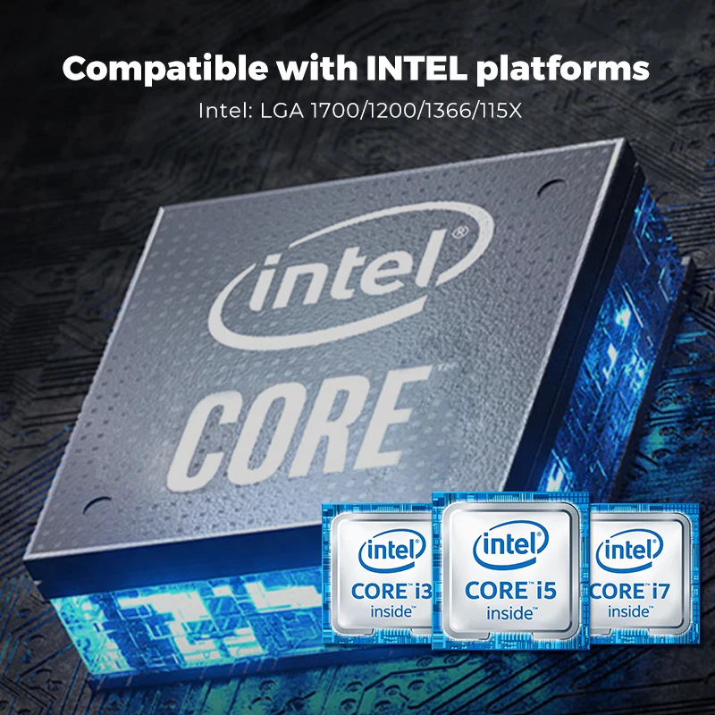 Alseye-cpu S90t5 Plus Refrigerador Cpu Ventilador Argb de Pinos Sincronização Aura Tubos de Calor Base Cobre Soquete Lga1700 1200 1366 115x Intel - Imagem 6