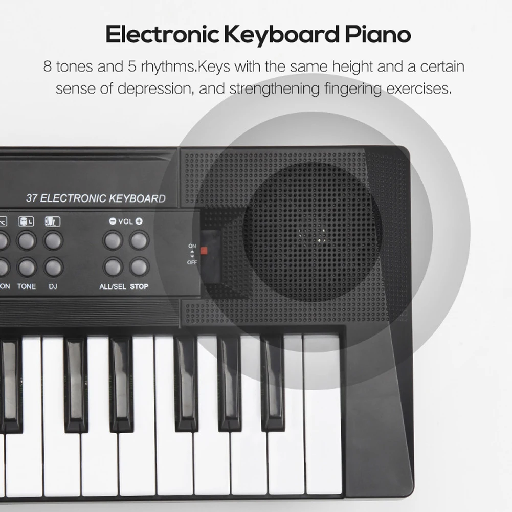 61 Keys Digital Music Electronic Keyboard Kids Multifunctional Electric Piano for Piano Student with Microphone Function Musical