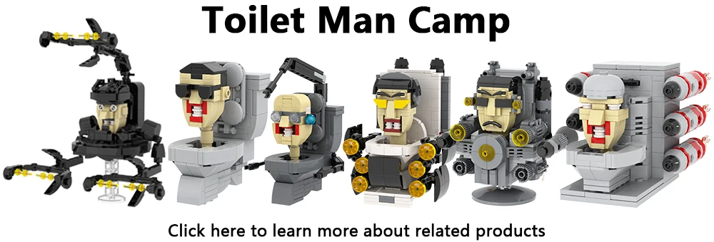 MOOXI Action Figures Parts Set MOC Bricks Skibidi Toilet Man DIY Building Block Education Toys For Children Figure Birthday Gift
