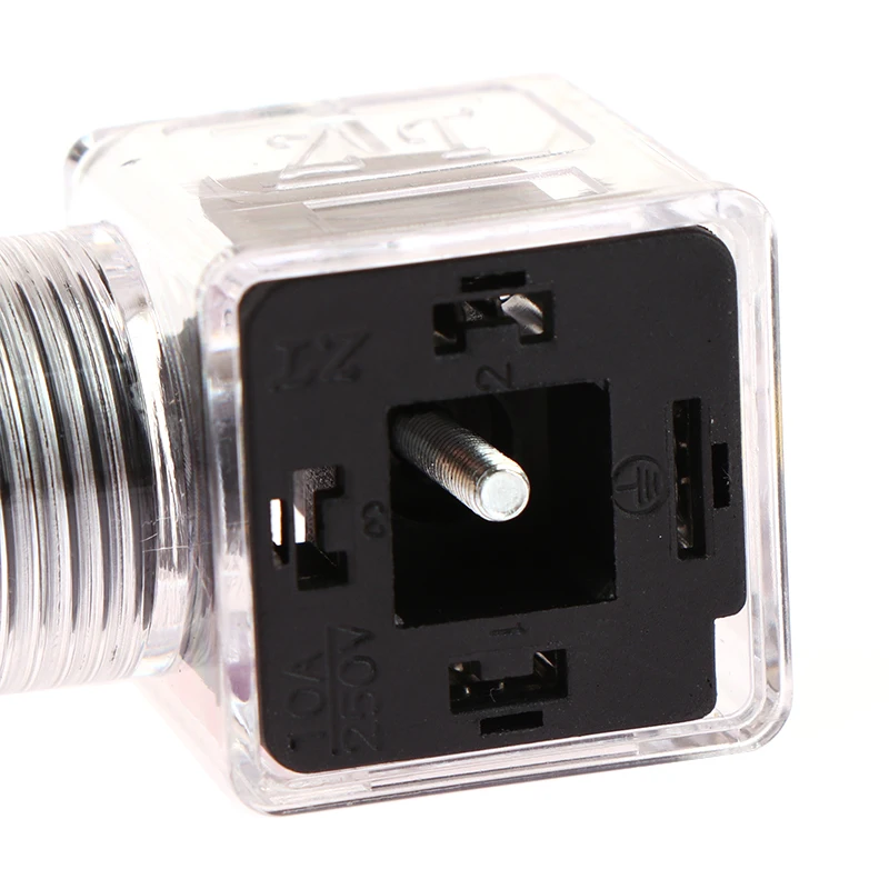 1Pcs DC24 Solenoid Coil Plug Hydraulic Valve Transparent Voltage Universal Accessories
