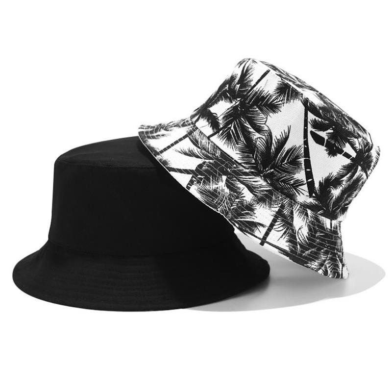 1pc Summer Hip Hop Fisherman Hat Two Side Bucket Hat For Men Women Adult Summer Flat Cap