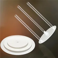 Cadre de Support de gâteau multicouche, supports pratiques, moule rond, Support de Dessert, entretoise, Support d'empilage, cuisine, outil de décoration de gâteau, bricolage, nouveau 4