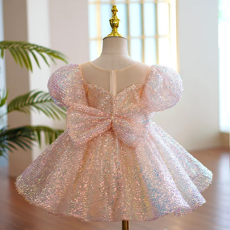 green emerald velvet dress V-Back Birthday Dress Irregular Tail Princess Dress – Dideyttawl main image 0