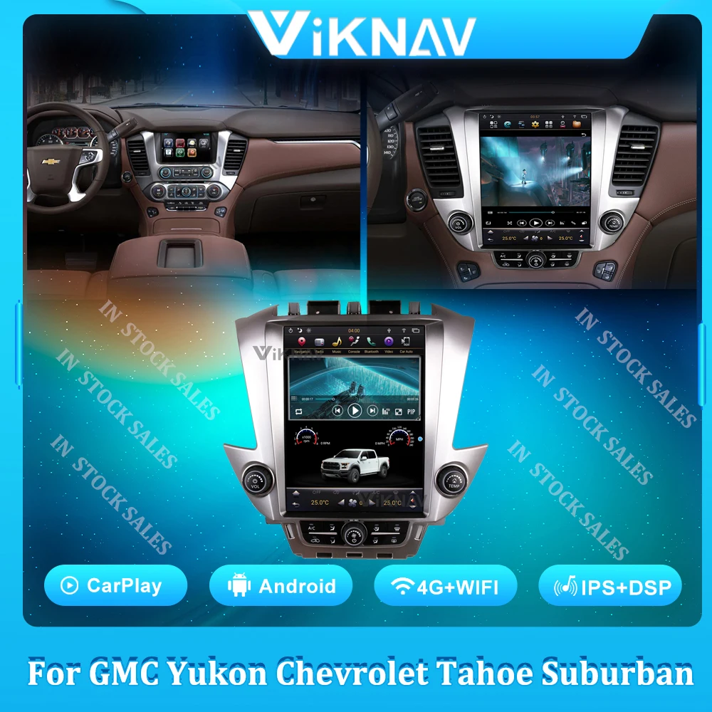 

For GMC Yukon Chevrolet Tahoe Suburban 2015 2016 2017 2018 2019 2020 2021 Android Car Radio PX6 Auto Stereo Multimedia Player