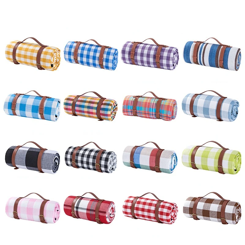 

200*200cm Picnic Blanket Waterproof Moisture-proof Large Beach Mat Portable Foldable Plaid Picnic Mat for Outdoor Travel Camping