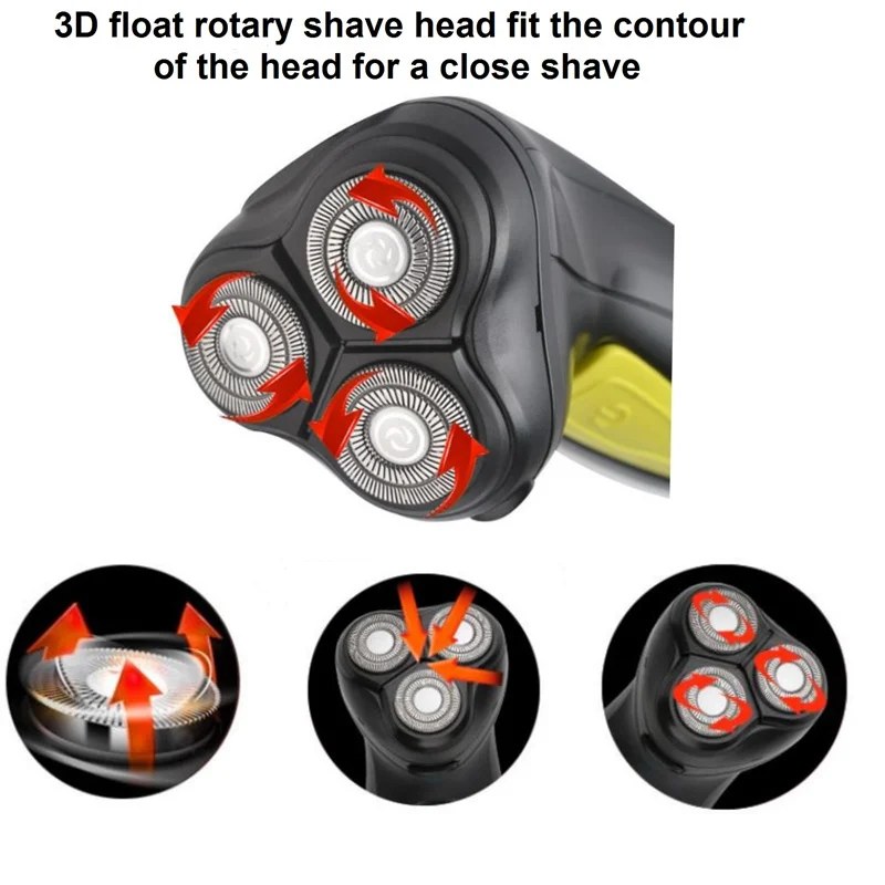 Professional Corded Shaver Electric Razor for Bald Head Shaver for Balder Men Face Dry Close Shave Clipper Stubble Beard Trimmer