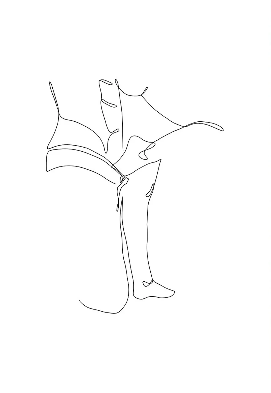 Póster abstracto de dibujo de una línea de pareja de amor, posturas especiales para hombre y mujer, pintura en lienzo, arte minimalista para pared, imagen para decoración del hogar
